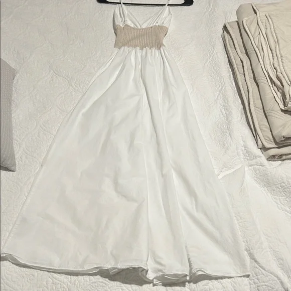 NAADAM White and Tan Maxi Dress - Picture 9 of 13